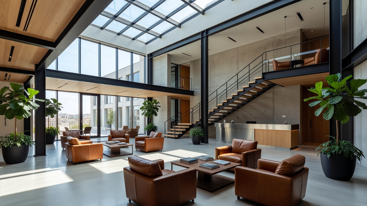 Maverick City Lodge modern lobby atrium and lounge area in Budapest